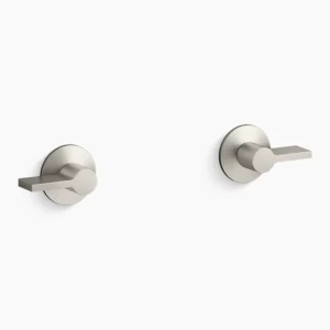 Kohler Components Wall-mount bathroom sink faucet Lever handle trim – Vibrant Brushed Nickel