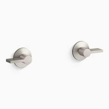 Kohler Components Wall-mount bathroom sink faucet Lever handle trim - Vibrant Brushed Nickel