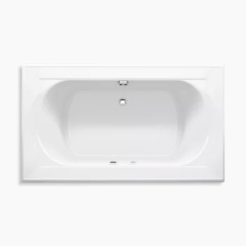 Kohler Memoirs 72" x 42" drop-in Heated BubbleMassage‚ air bath with Bask heated surface - White - Image 2