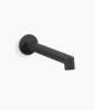 Kohler Components Wall-mount bathroom sink faucet spout with Row design, 1.2 gpm – Matte Black