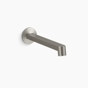 Kohler Components Wall-mount bathroom sink faucet spout with Row design, 1.2 gpm – Vibrant Brushed Nickel