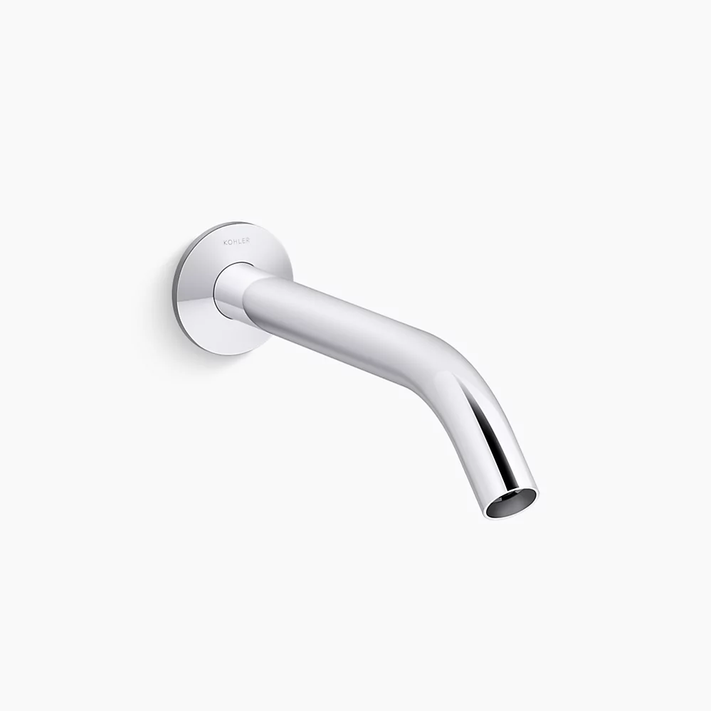 Kohler Components Wall-mount bathroom sink faucet spout with Tube design, 1.2 gpm - Polished Chrome