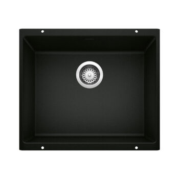 Blanco Precis SILGRANIT 21" Single Bowl Undermount Kitchen Sink - Coal Black