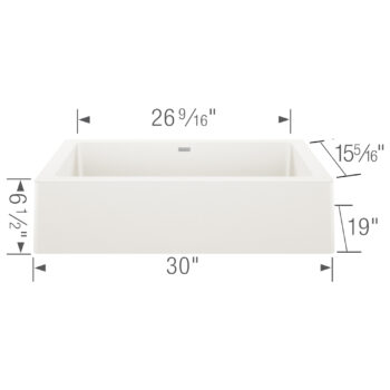 Blanco Vintera SILGRANIT 30" Single Bowl Apron-Front Farmhouse Sink - White - Image 11