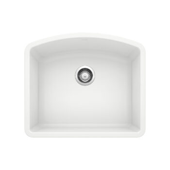 Blanco Diamond SILGRANIT 24" Single Bowl Undermount Kitchen Sink - White