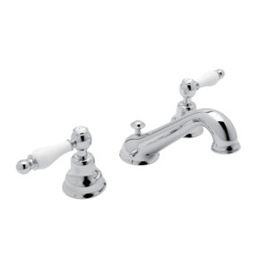 ROHL Arcana™ Widespread Lavatory Faucet With C-Spout In Polished Chrome