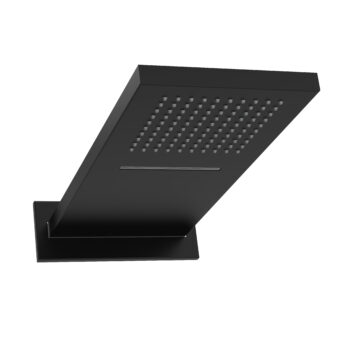 Riobel 22" x 9" Waterfall and rain showerhead In Black