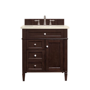Brittany 30" Single Vanity, Burnished Mahogany