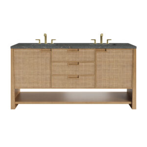 Solene 72" Double Vanity, Seaside Oak