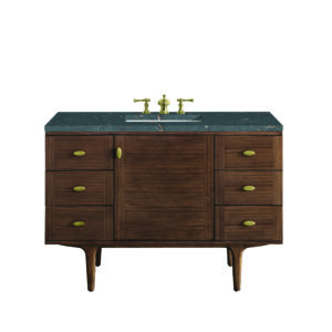 Amberly 48" Single Vanity, Mid-Century Walnut