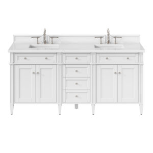 Brittany 72″ Double Vanity, Bright White Vanity