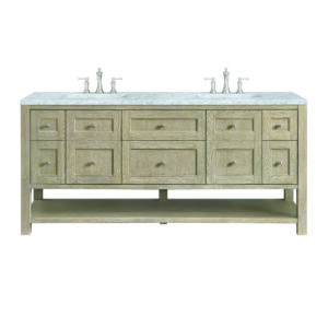 Breckenridge 72" Double Vanity, Whitewashed Oak