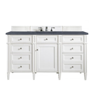 Brittany 60" Single Vanity, Bright White