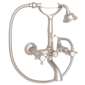 ROHL Exposed Wall Mount Tub Filler In Satin Nickel