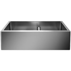 Blanco Quatrus R15 33″ 60/40 Double Bowl Apron-Front Stainless Steel Farmhouse Sink with Low Divide