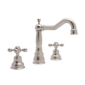 ROHL Arcana™ Widespread Lavatory Faucet With Column Spout In Satin Nickel