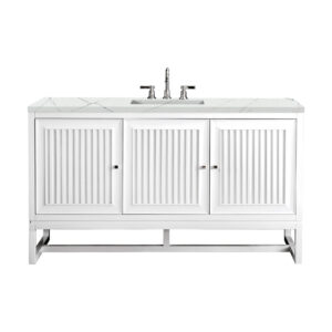 Athens 60" Single Vanity, Glossy White