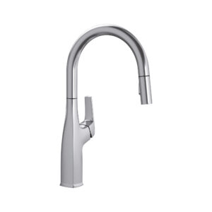 Blanco Rivana High-Arc Pull-Down Dual-Spray Kitchen Faucet 1.5 GPM – PVD Steel