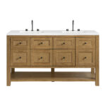 Breckenridge 60" Double Vanity, Light Natural Oak