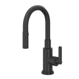 ROHL Lombardia® Pull-Down Bar/Food Prep Kitchen Faucet In Matte Black