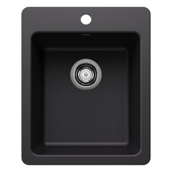 Blanco Liven SILGRANIT 17" Dual Mount Bar Sink - Coal Black