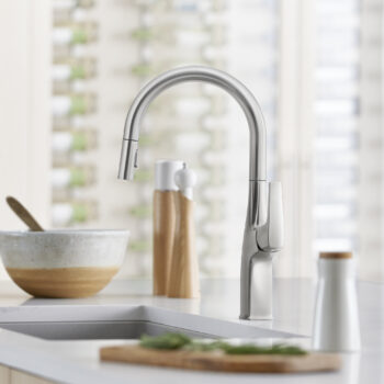 Blanco Rivana High-Arc Pull-Down Dual-Spray Kitchen Faucet 1.5 GPM - PVD Steel - Image 2
