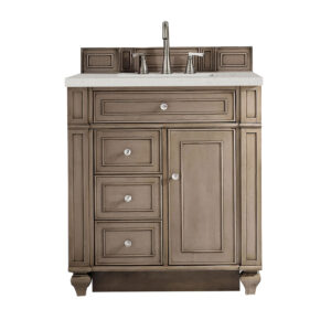 Bristol 30" Single Vanity, Whitewashed Walnut
