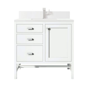 Addison 36" Single Vanity, Glossy White